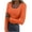 Orange, variant on Homenesgenics Base Layers for Women Fleece Womens Long Sleeve Scoop Neck Ribbed Knit Fitted Casual Tops Tee Slim Fit Basic Shirts Green M