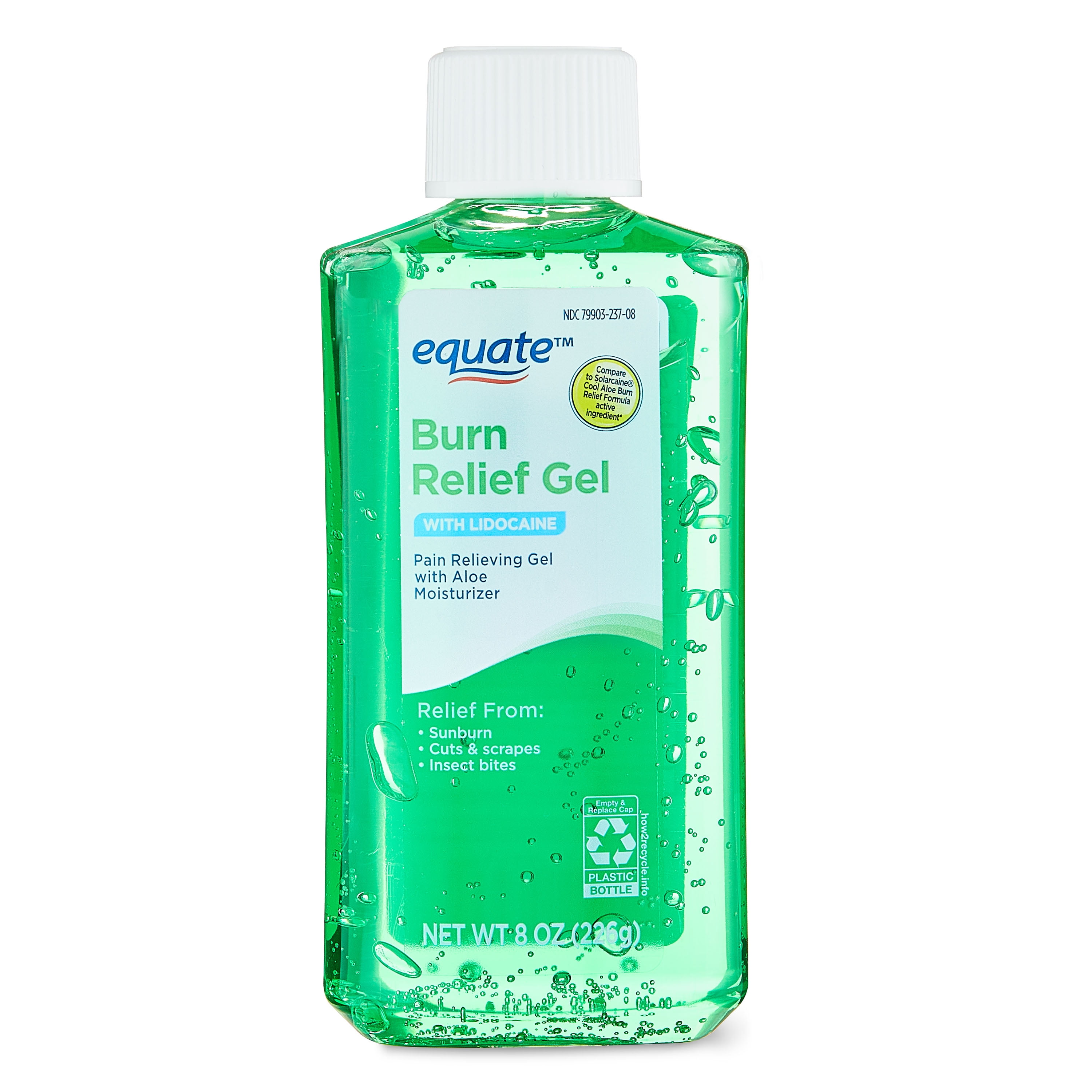 (2 pack) Equate Burn Relief Gel with Lidocaine, 8 oz