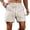 Khaki, variant on Men's Vertical Stripe Bubble Gauze Drawstring Casual Shorts, Elastic Waist Relaxed Fit Beach Vacation Walking Shorts