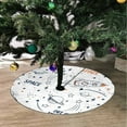 thumbnail image 2 of RYLABLUE Space Rockets Planets Stars Xmas Christmas Tree Skirt Stand Mat for Holiday Party Decoration Indoor Outdoor 48 inches, 2 of 3