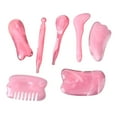 thumbnail image 5 of 7x Tool Facial Massage Tools Face Lift Body Massage Manual Portable for Women Men Adults Gua Sha Board Facial Scraping Board Pink, 5 of 9