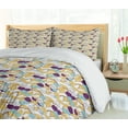 thumbnail image 5 of Floral Duvet Cover Sets, Colorful Fruits and Leaves in a Tree Branch Art Style, Bedding Set with 2 Duvet Covers & 4 Pillowcases, 2 Pack Cal King Size, Multicolor, by Ambesonne, 5 of 7
