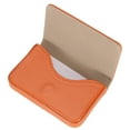 thumbnail image 1 of Portatarjetas de Presentación Uxcell, Estuche de Tarjetas de Negocio de Cuero PU con Cierre Magnético para Hombres y Mujeres, Naranja, 1 of 6