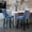 Blue + Velvet + Foam, variant on LUCKHAO Bar Stools Set of 2, Velvet Upholstered Barstools with Button Tufted Decoration & Nailhead-Trim and Wooden Legs, for Kitchen Pub Cafe Restaurant