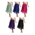 thumbnail image 4 of LMLYSoH Women Tulle Tutu Skirt Solid Color 3D Dot Elastic Mesh Fairy A-Line Skirt for Beach Party Streetwear, 4 of 9