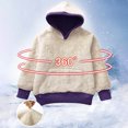 thumbnail image 6 of Hicidod Girls Hoodies Long Sleeve Fleece Lined Kids Pullover Tops Winter Warm Fashion Solid Casual Hooded Boys Sweatshirt, 6 of 7