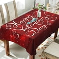 thumbnail image 3 of Coolnut Happy Valentine's Day Rectangle Tablecloth,Valentine's Day Mother's Day Kitchen Decoration Dinner Rectangular Table Cover for Party Holiday Hotel BBQ-Machine Washable 54x72In, 3 of 7