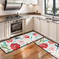thumbnail image 3 of Kitchen Rugs Sets Of 2,Pioneer Flower Floral Print Pattern Anti Fatigue Kitchen Mat Rugs Non Slip Washable,Decorative Kitchen Floor Mats for Kitchen,Sink,Laundry,17"x47"+17"x47", 3 of 5