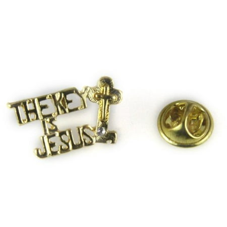 - The Key is Jesus Cross Lapel Pin Tie Tack Christian Jewelry Brooch