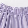 thumbnail image 4 of Einccm Children's Solid Color Elastic Waist Shorts, High-Waist Soft Breathable Summer Casual Pants with Cute Ruffle Hem for 5-15 Years, Perfect for School, Play, and Everyday Wear, 4 of 5