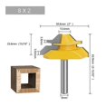 thumbnail image 5 of 45 Degree Lock Miter Router Bit 8mm, Wood Milling Cutter, Slotting Cutter, Tenon Joint Cutter For Engraving Machine Woodworking Cutter Tool, 5 of 5