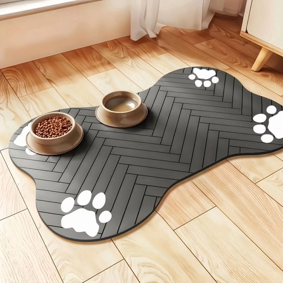 30*50cm/11.8x19.7inch Pet Absorbent Placemats, Non-Slip Floor Matter for Cute Cat And Dogs, Dining Mat Feeding Pad Soft Sleeping Mattress, Dog Food Mat, Pet Feeding Mat, Cozy Pet Bed, Nonslip Design