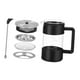 thumbnail image 3 of Cafetera de prensa francesa, tetera, accesorios de vidrio grueso, tetera portátil, prensa de café para viajes, camping, cafetería y oficina., 3 of 9