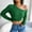 Green, variant on VSSSJ Women Off Shoulder Cropped Sweaters Long Sleeve Cable Knit Slim Pullover Solid Color Trendy Casual Crop Jumper Sweater Tops Purple L
