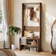 thumbnail image 2 of Hall Tree with  and Shoe Storage, 70.8 Tall Freestanding Coat Rack with 7 Hooks & 2 Shelves for Mudroom Entryway, 2 of 8