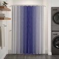 thumbnail image 2 of Navy Blue Striped Shower Curtain - Water Repellent Fabric Shower Curtains Washable, Farmhouse Beige Stripes Vintage Rustic Decorative Polyester Cloth Bathroom Curtains Modern Bath Decor 36"x72", 2 of 8