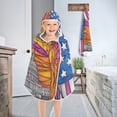 thumbnail image 4 of Toddler Hooded Beach Towel 24x50 Kids Bath Towels Soft Quick Dry for Swim Pool Boys Girls American Flag and White House, 4 of 7