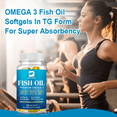 thumbnail image 6 of Omega 3 Fish Oil 1000mg - Fish Oil Supplements - Highly Purified EPA 190mg & DHA 125mg - Heart & Brain Support - Mercury Free & Non-GMO,120 Softgels, 6 of 7