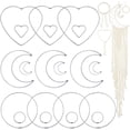 thumbnail image 1 of 20 Pieces Metal Dream Catcher Rings Circle Heart Moon Shaped Macrame Hoop Catcher Rings for DIY Crafts Wedding Wreath Wall Hanging Decor, 1 of 7