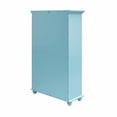 Ameriwood Home Aaron Lane Bookcase with Sliding Glass Doors, Pale Blue