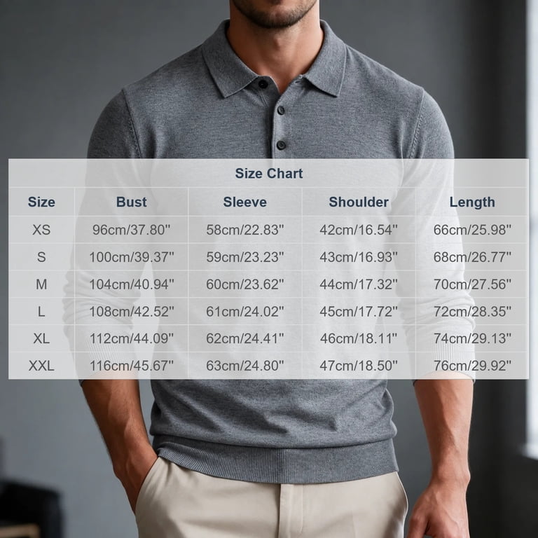 Soft Drop USNSM Men's Long Sleeve Lapel Sweater Knit Button Placket Drop Shoulder ...