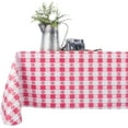 thumbnail image 3 of Yourtablecloth Checkered Vinyl Tablecloth with Flannel Backing for Restaurants, Picnics, Bistros, Indoor and Outdoor Dining Blue and White, 52X70 Rectangle/Oblong, 3 of 6