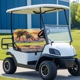thumbnail image 3 of Uorisanigo Golf Cart Seat Cushion Durable Front Seat Covers Washable Dress UP Older Golf Cart Vinyl Seat Hawaii Palm Tree View for EZGO RXV/Club Car DS/EZGO TXT Golf Cart Seat Pretector, 3 of 7