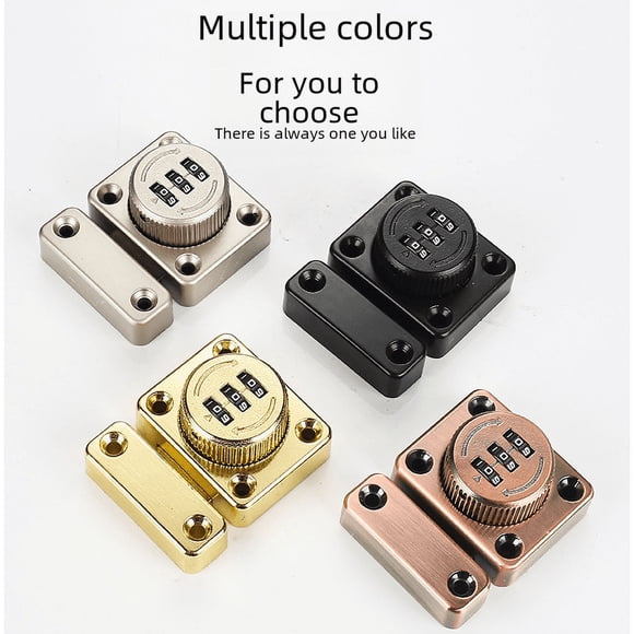 Pestillo de puerta con contraseña, cerradura de puerta interior sin perforaciones, hebilla de puerta de baño, hebilla de empuje y tracción, pestillo de puerta de probador abierto de estilo antiguo