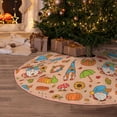 thumbnail image 5 of Daiia Fall Gnomes1 Drawing Merry Christmas Tree Skirt , Xmas Large Lace-up Tree Skirt, Santa Snowflakes Rustic Home Decorations New Year Party Farmhouse Decor-30", 5 of 6