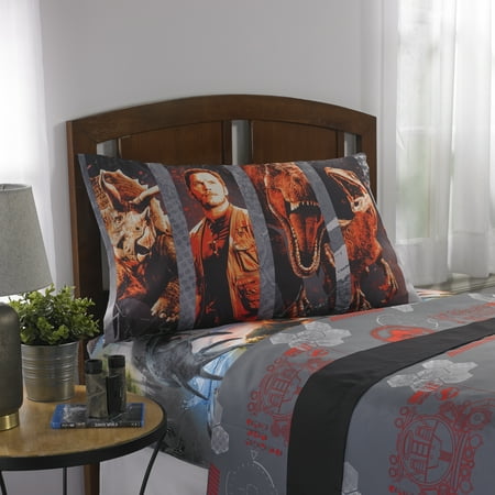 World Cup Soccer Sheets - Universal Jurassic World 2 Eruption Kids Bedding Full Sheet Set, 1 Each