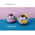 thumbnail image 5 of Llavero de peluche de animal, lindo pingüino de peluche y interesante mochila con colgante de muñeca para niños o amigos (pingüino-rosa, paquete de 2), 5 of 5