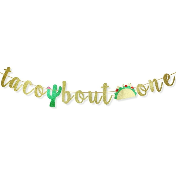 Taco Bout One Cactus Banner, First Birthday Fiesta Party Decorations, 1st Birthday Decor