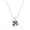 Necklace, variant on 4 Leaf Clover Pendant Necklace Earring Rhinestone Crystal Rhodium Plated 17 Inch Snake Chain E2919