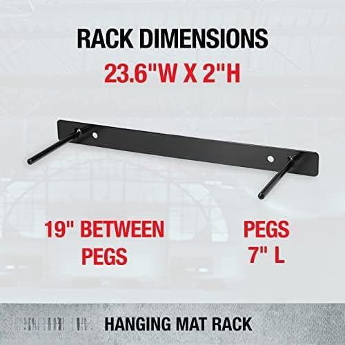 Hanging Exercise Mat, Fitness & Yoga Mat for Group Fitness Classes, Commercial Grade Quality with Reinforced Holes Black