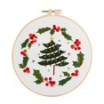 thumbnail image 2 of Kit de inicio de bordado estilo navideño con patrón para adultos principiantes Árbol de Navidad, 2 of 9