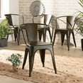 thumbnail image 6 of Baxton Studio Ryland Brown Finished Metal Dining Chair (Set of 4), 6 of 7