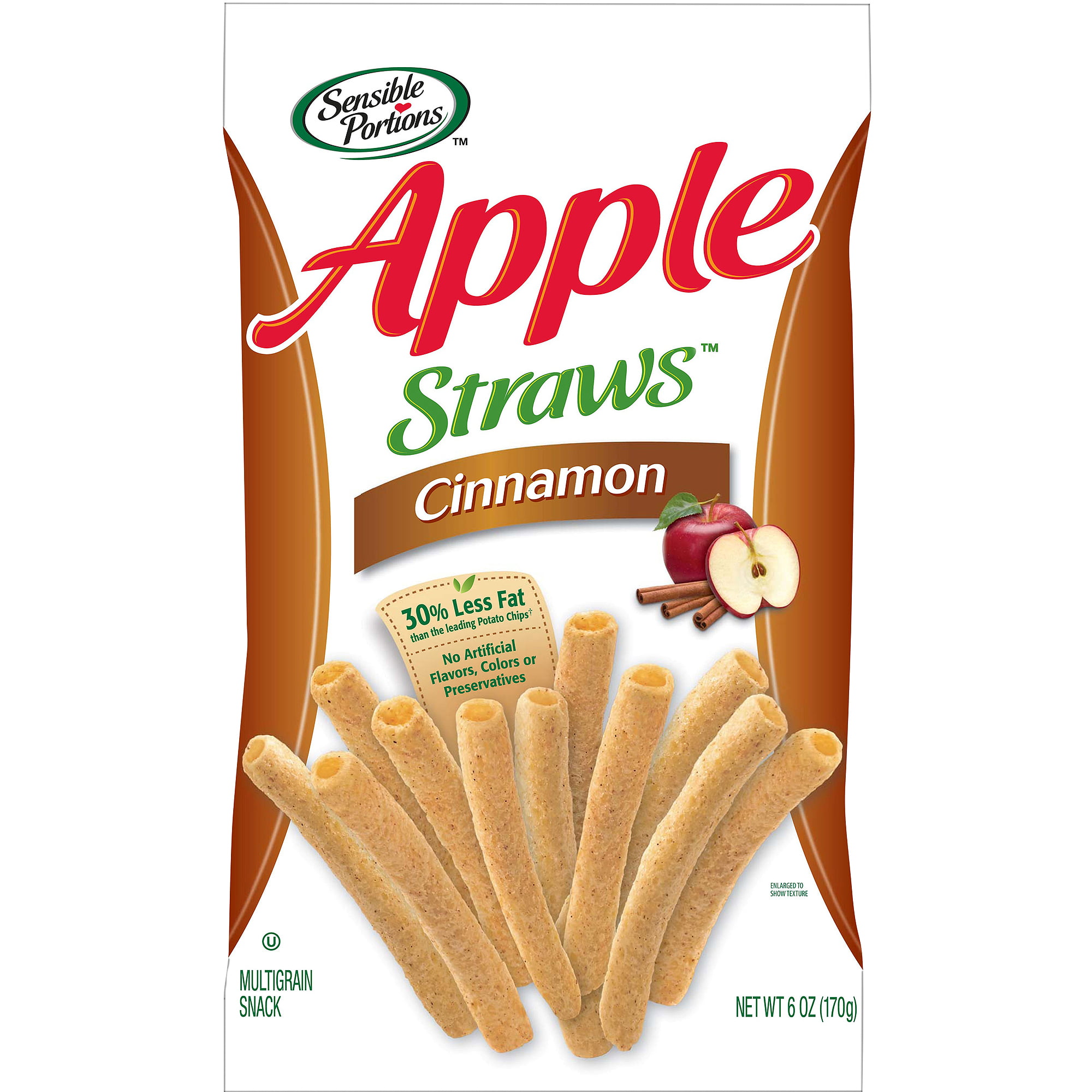Sensible Portions Cinnamon Apple Straws, 6 oz - Walmart.com