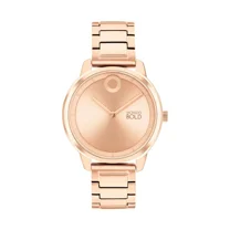 Movado Bold Trend Element 3600979 Rose Gold Dial Stainless Steel Women's Watch