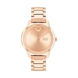 3600189 Movado Bold Rose Gold-Tone Tortoiseshell Ladies Watch