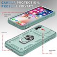 thumbnail image 3 of JTCASES for iPhone Xs Max Case, Sliding Camera Cover+ Rotating Ring Kickstand + Magnetic Car Mount + Inside Card Holder, Bracket Shockproof Frame Anti-drop PC TPU Heavy Duty Protection, Green, 3 of 11