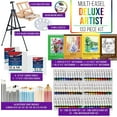 thumbnail image 4 of U.S. Art Supply 133-Piece Deluxe Ultimate Artist Painting Set with Aluminum and Wood Easels, 72 Paint Colors, 24 Acrylic, 24 Oil, 24 Watercolor, 8 Canvases, 44 Brushes, 4 Painting & Sketch Pads & More, 4 of 10