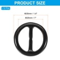thumbnail image 2 of Uxcell Scarf Ring Clip Resin Round T-Shirt Clip Fashion Ring Scarves Clasp Buckle Tie Circle Black, 2 of 7