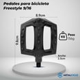 thumbnail image 2 of Pedales Para Bicicleta Metal Ciclo Con Reflejante Antiderrapante 9/16, 2 of 7