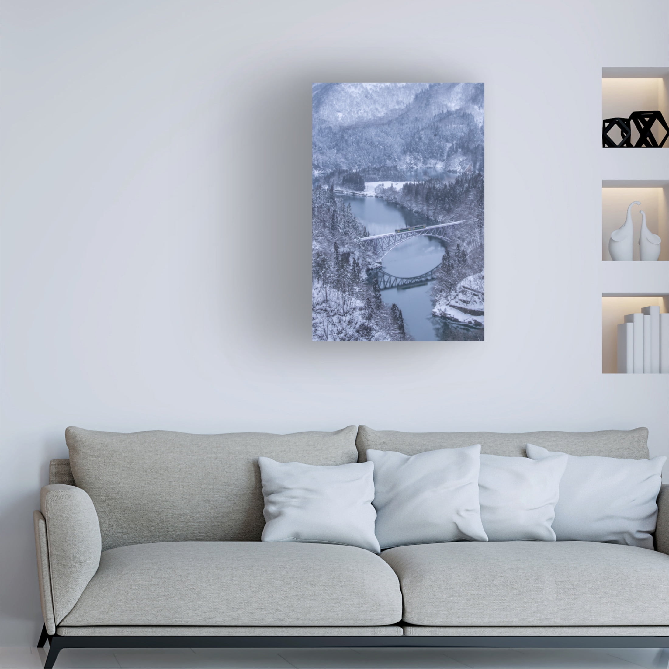 Trademark Fine Art Juri Aoki Winter Train Canvas Wall Art