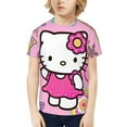 thumbnail image 7 of Hello Kitty T Shirts For Girls Boys, 3d Print Cartoon Graphics T Shirt, Youth Crewneck T-Shirt, Unisex Short Sleeve Top Tees Age 4-16 Years, 7 of 7
