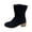 Black, variant on Black Women Boots Side Zipper Suede Design Thin Chunky Heel Comfortable Insole Supportive Arch For Daily Wear