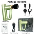 thumbnail image 3 of Syenll Massage Gun, Massage Gun Deep Tissue, Percussion Massage Gun with 4 Heads and 6 Speeds, Handheld Massager for Athletes Pain Relief, Green, 3 of 8
