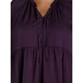 thumbnail image 3 of Terra & Sky Women's Plus Tiered Peasant Mini Dress, Sizes 0X-5X, 3 of 4
