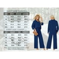 thumbnail image 5 of MINTREUS Lounge Sets for Women Casual Long Sleeve Button Down Shirt and Drawstring Wide Leg Pants Two Piece Outfits with Pockets Pjs, 5 of 6