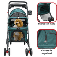 thumbnail image 3 of Carriola para Mascotas Cochecito para Perros y Gatos Pequeños - Medianos Ligera y Plegable con Freno Bandeja Portavasos - Verde, 3 of 6